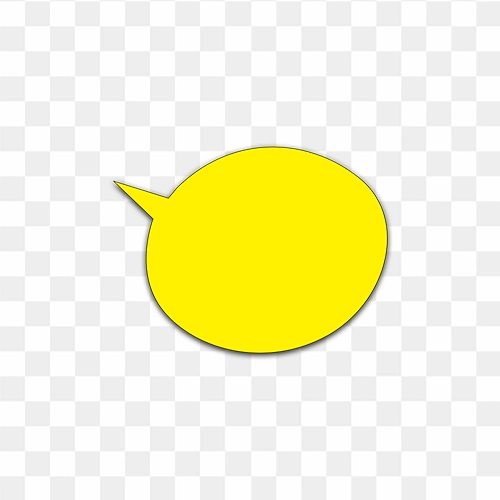 Yellow Speech Bubble HD PNG image with transparent background
